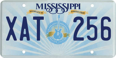 MS license plate XAT256