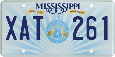 MS license plate XAT261