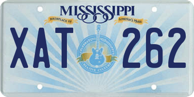 MS license plate XAT262