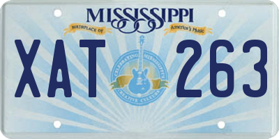 MS license plate XAT263