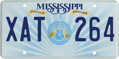 MS license plate XAT264