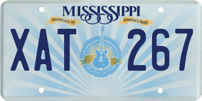 MS license plate XAT267