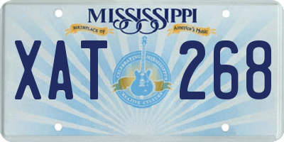 MS license plate XAT268