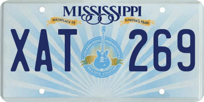 MS license plate XAT269