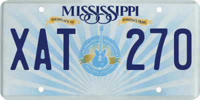 MS license plate XAT270