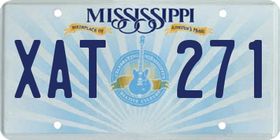 MS license plate XAT271