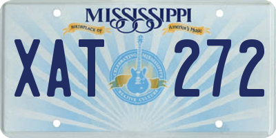 MS license plate XAT272