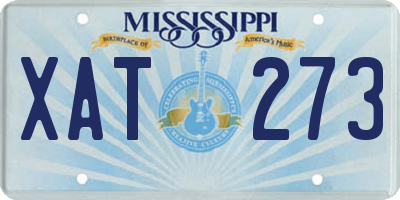 MS license plate XAT273