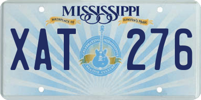 MS license plate XAT276