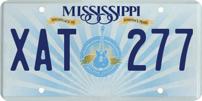 MS license plate XAT277