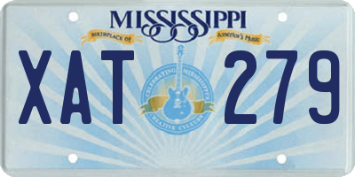 MS license plate XAT279