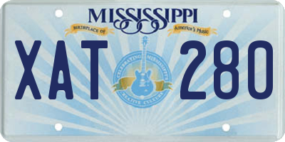 MS license plate XAT280