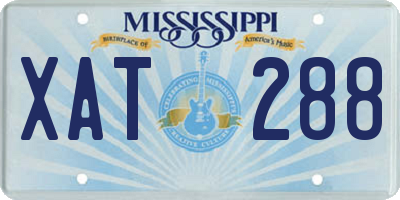 MS license plate XAT288
