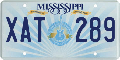MS license plate XAT289