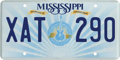 MS license plate XAT290