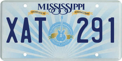 MS license plate XAT291