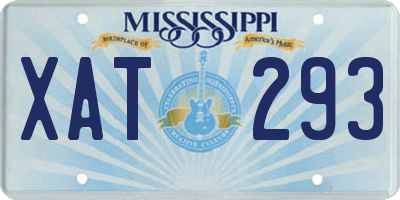 MS license plate XAT293