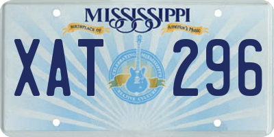 MS license plate XAT296