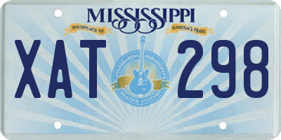 MS license plate XAT298