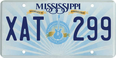 MS license plate XAT299