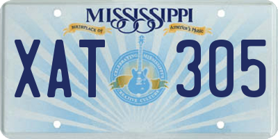MS license plate XAT305