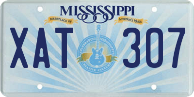 MS license plate XAT307