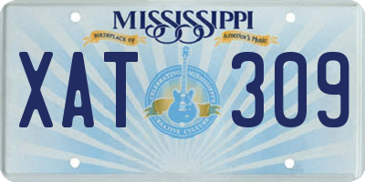 MS license plate XAT309