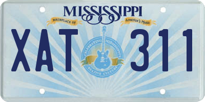 MS license plate XAT311