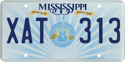 MS license plate XAT313