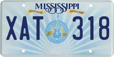 MS license plate XAT318