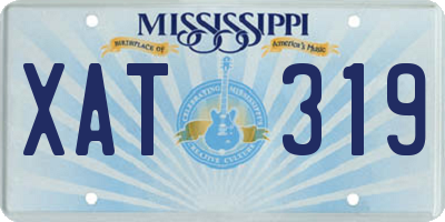MS license plate XAT319
