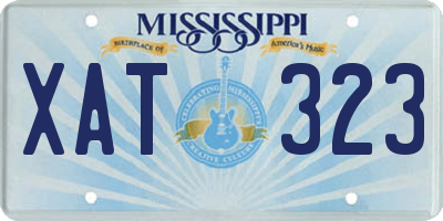 MS license plate XAT323