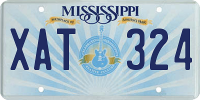 MS license plate XAT324