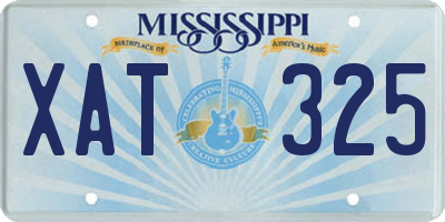 MS license plate XAT325