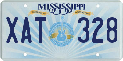 MS license plate XAT328