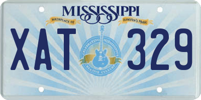 MS license plate XAT329