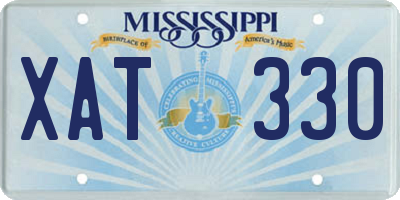 MS license plate XAT330
