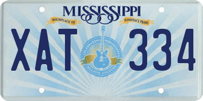 MS license plate XAT334