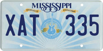 MS license plate XAT335