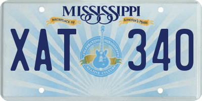 MS license plate XAT340