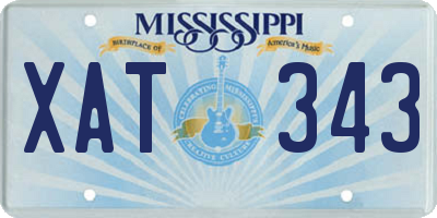 MS license plate XAT343