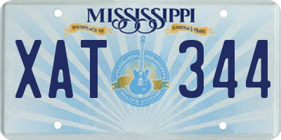 MS license plate XAT344