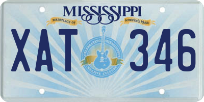 MS license plate XAT346