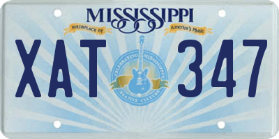 MS license plate XAT347
