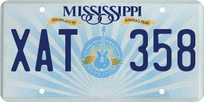 MS license plate XAT358