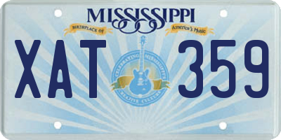 MS license plate XAT359