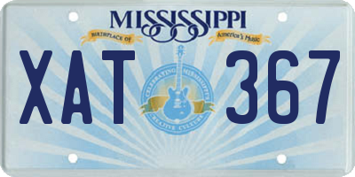 MS license plate XAT367