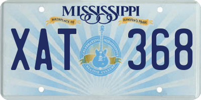 MS license plate XAT368