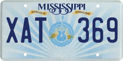 MS license plate XAT369