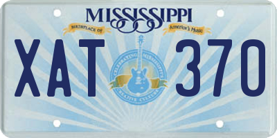 MS license plate XAT370